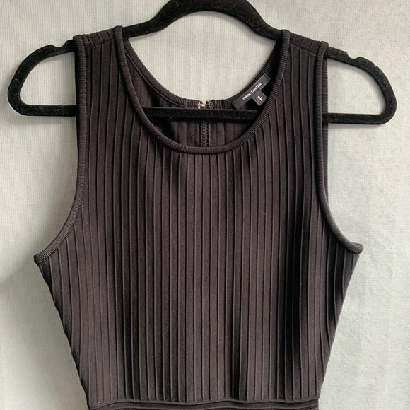 Pink Tartan black ribbed dress - Picture 2 of 3